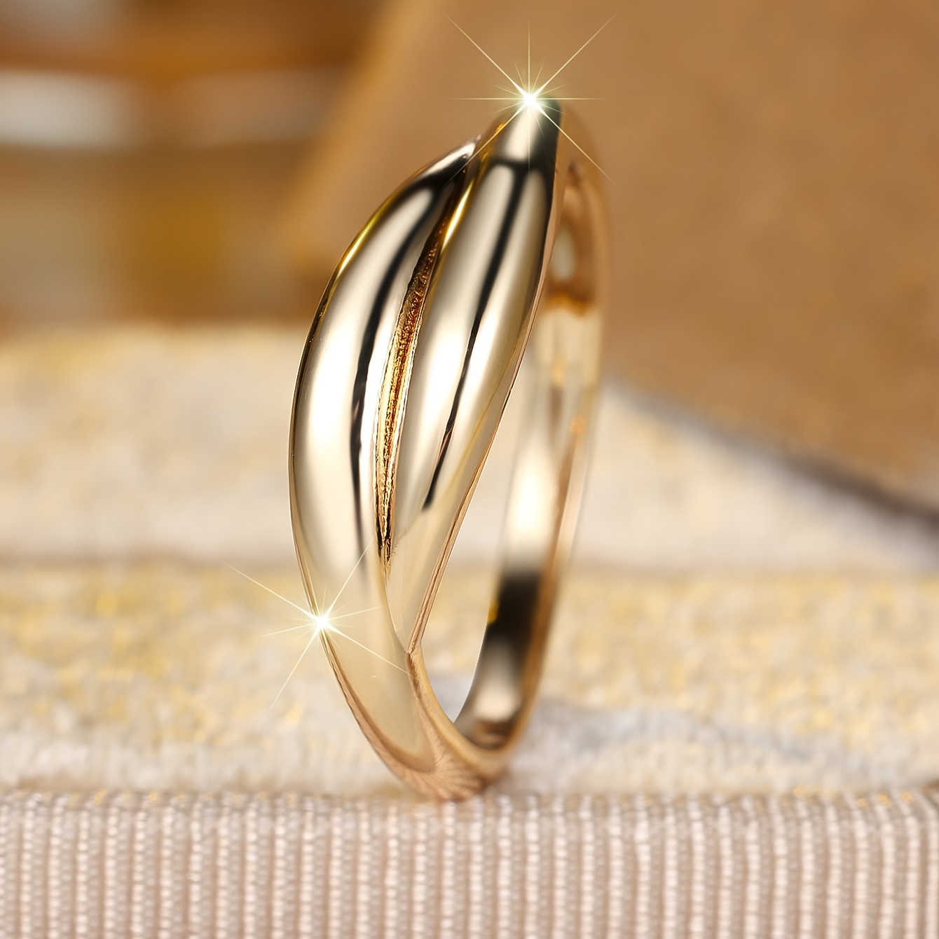 Women's Glossy Classic Fashion Ring, Elegant Accessory